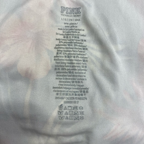 Pink by Victoria secret one‎ piece swimsuit size Large. - Picture 9 of 12